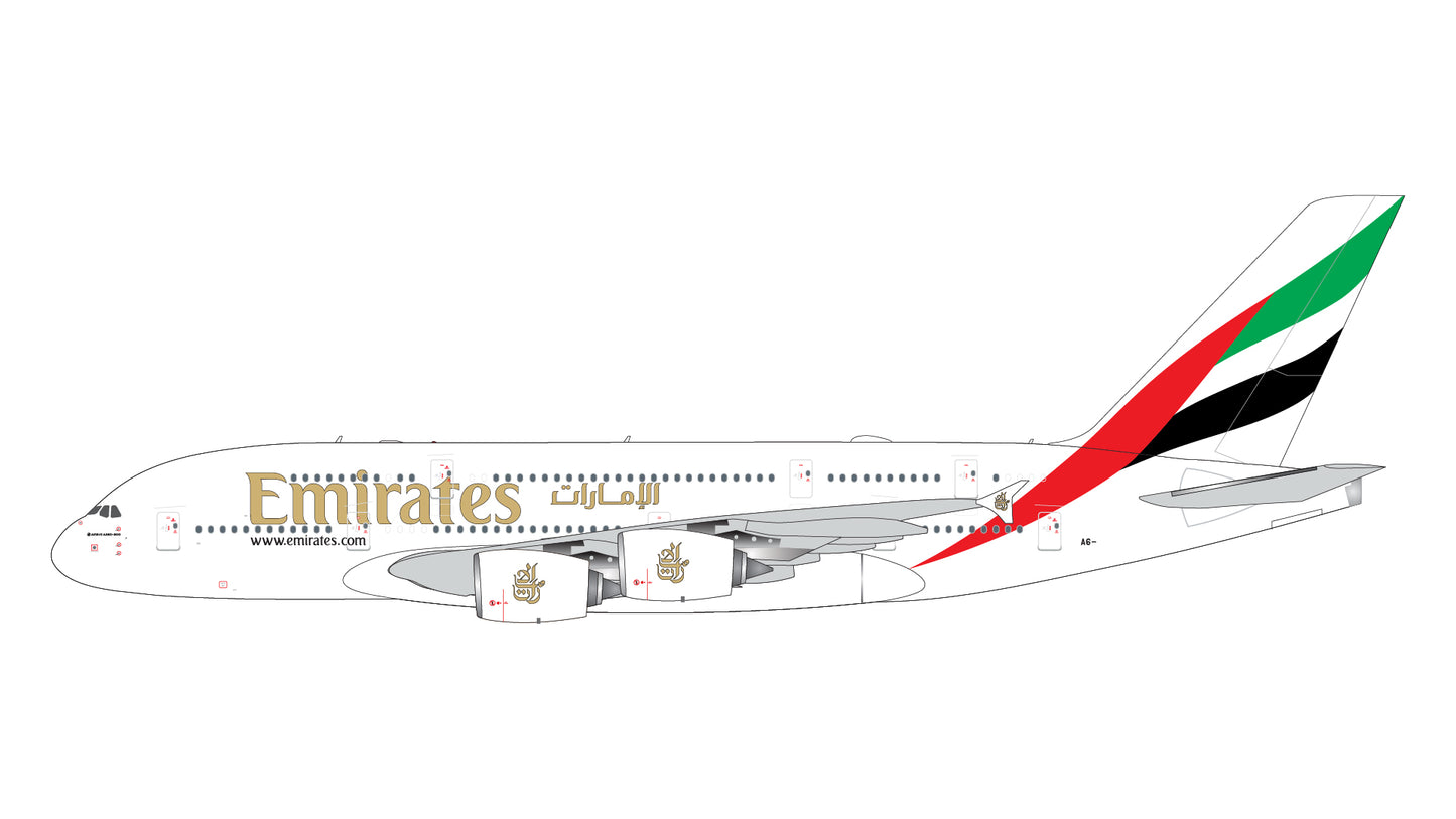 Emirates Airbus A380-800 A6-EVC GeminiJets GJUAE2175 Scale 1:400