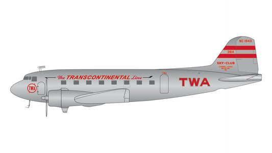 TWA Transcontinental & Western Air Douglas DC-3 Reg: NC1943 G2TWA314 Gemini Jets