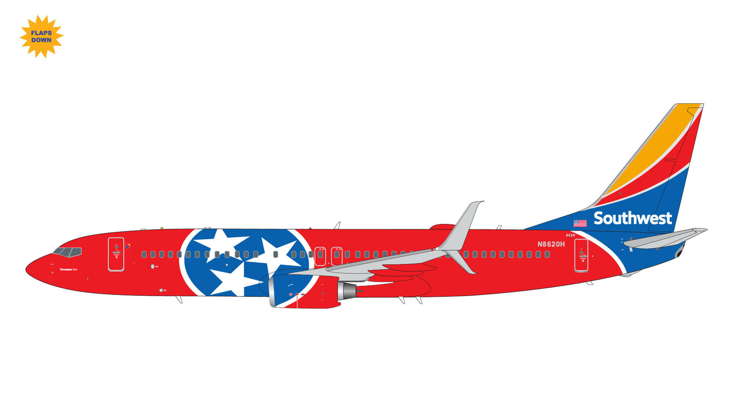 Flaps Down Southwest Boeing 737-800 'Tennessee One' Gemini200 N8620H G2SWA1011F